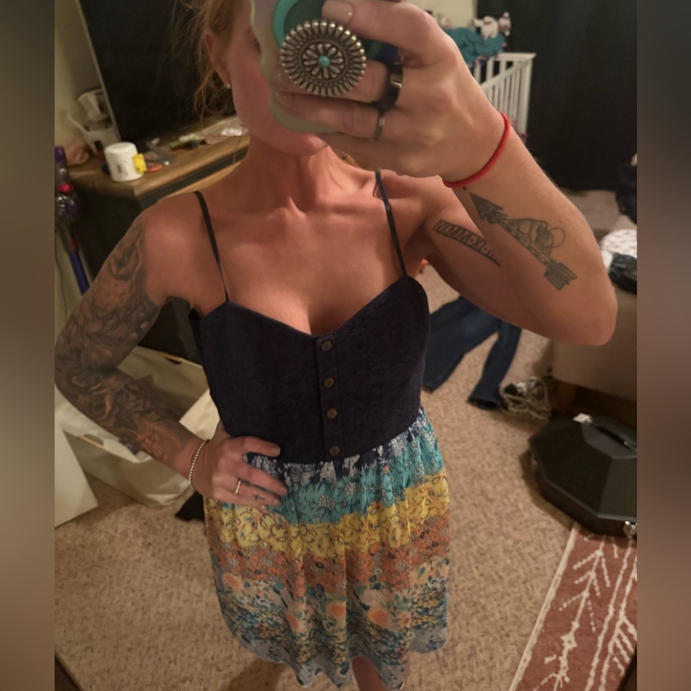 Colorful Spaghetti Strap Dress - Picture 2 of 5